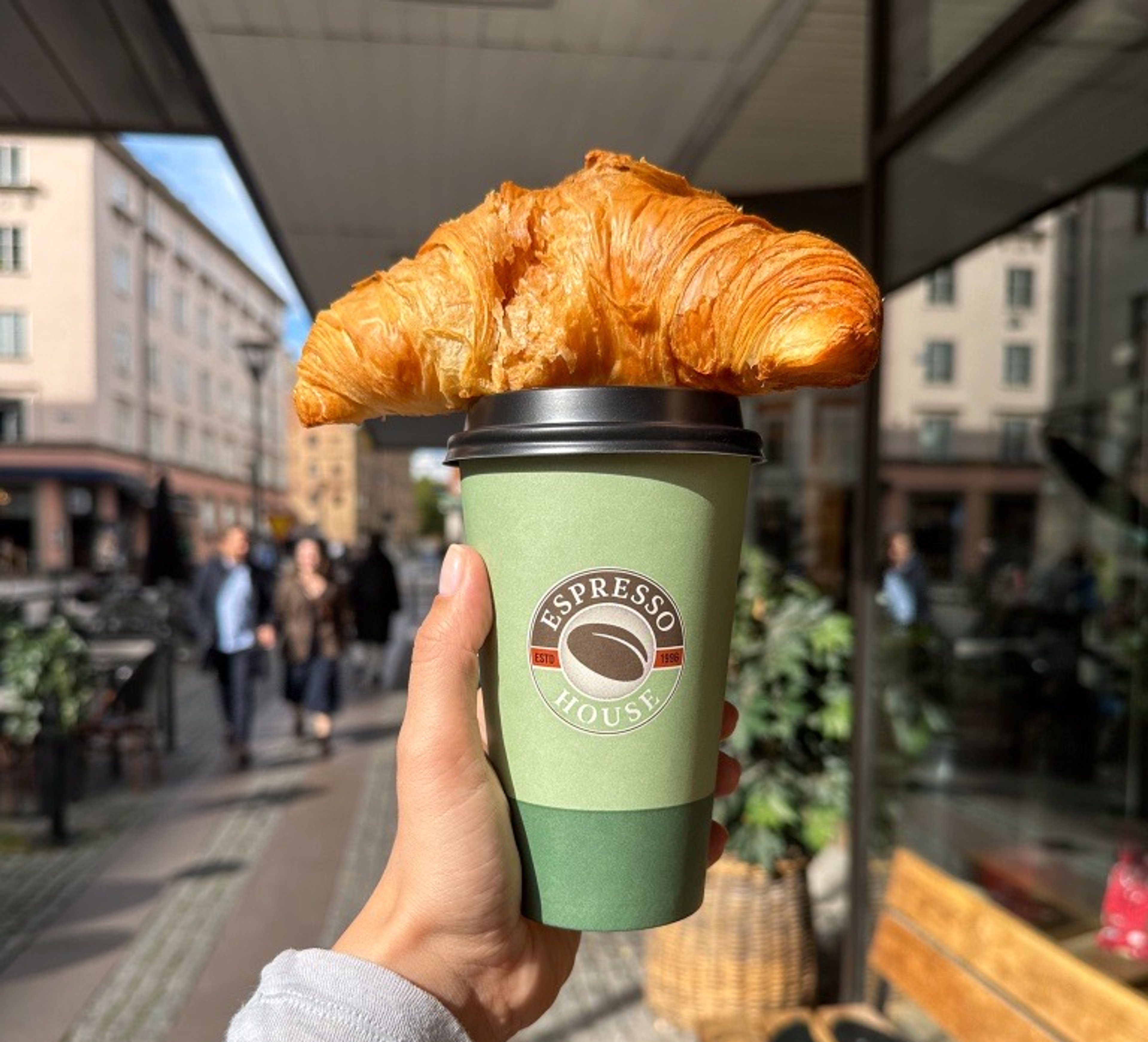 Your favorite croissant and fresh brewed coffee