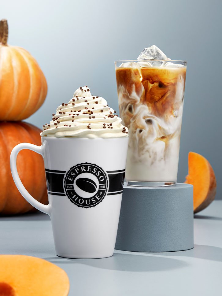 Pumpkin latte and iced pumpkin latte