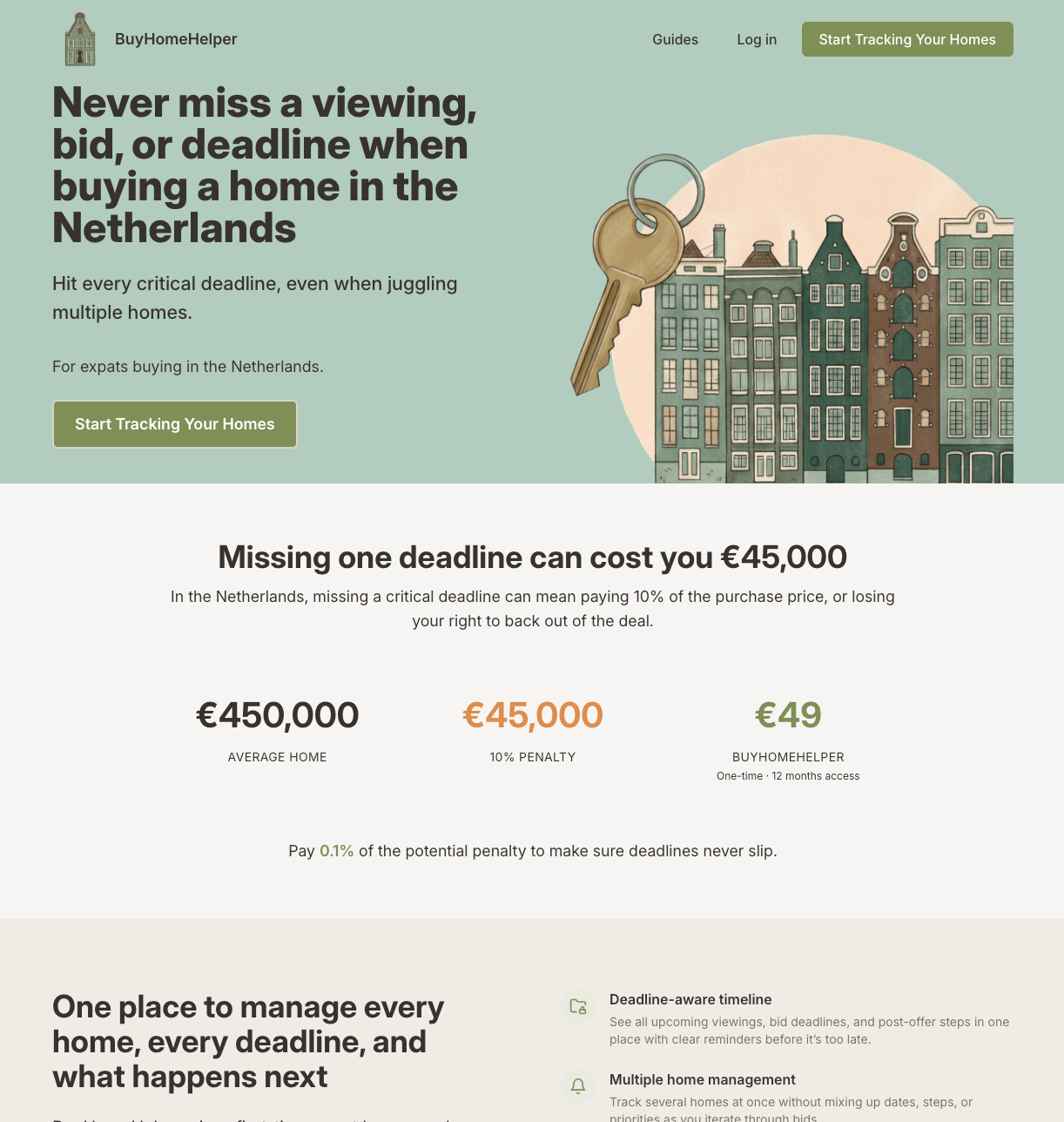 BuyHomeHelper.com — home buying progress tracker for expats in the Netherlands