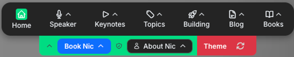 Nic's custom navigation inspired by Zoom