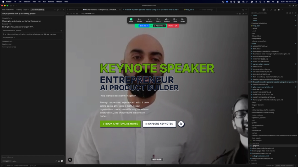 My Cursor IDE setup for the build
