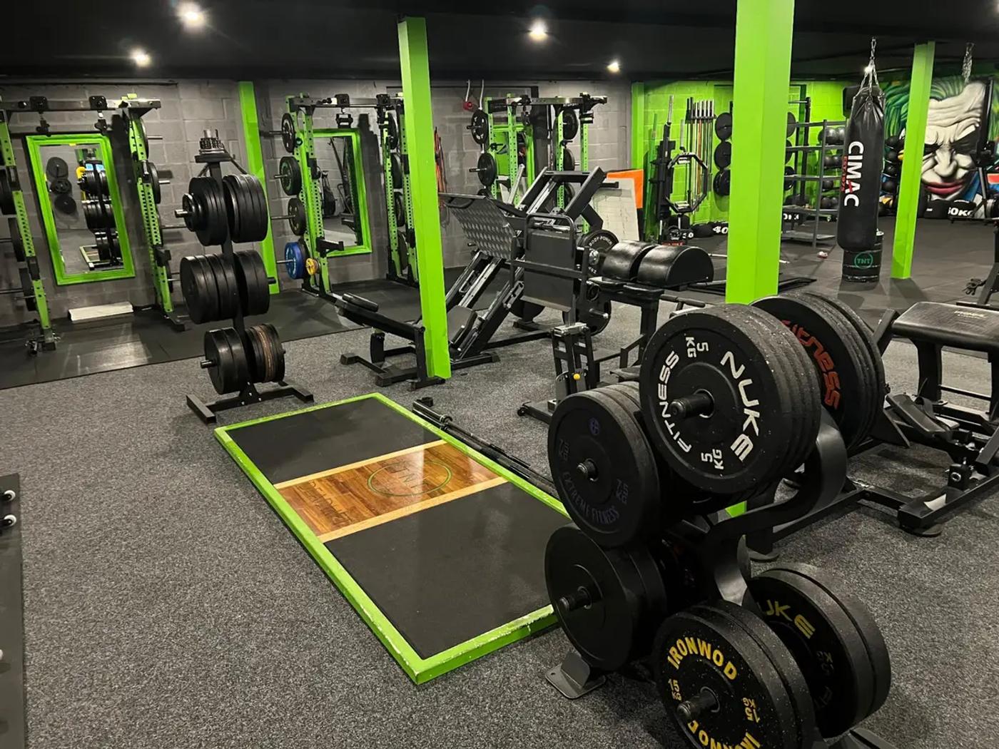 Training floor at TNT Fitness in Cowan Bridge, where Sarah-Beth offers sports massage on Fridays