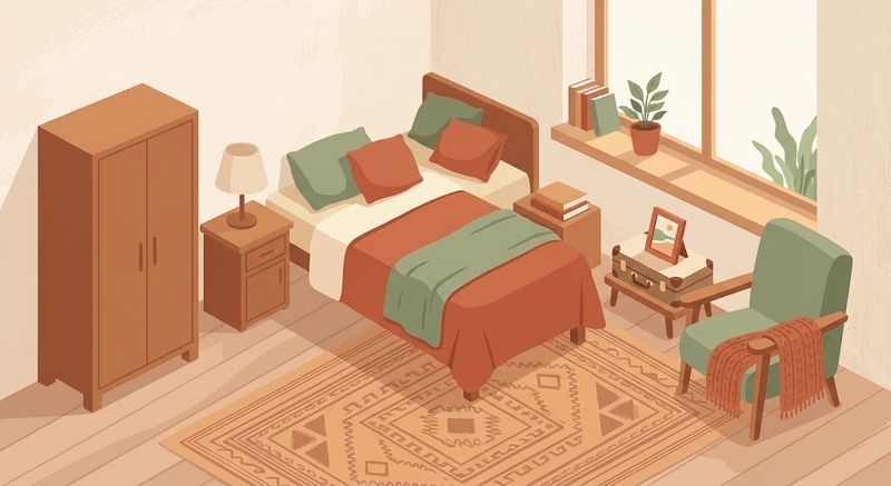 Simple aged care room showing the furniture typically already provided