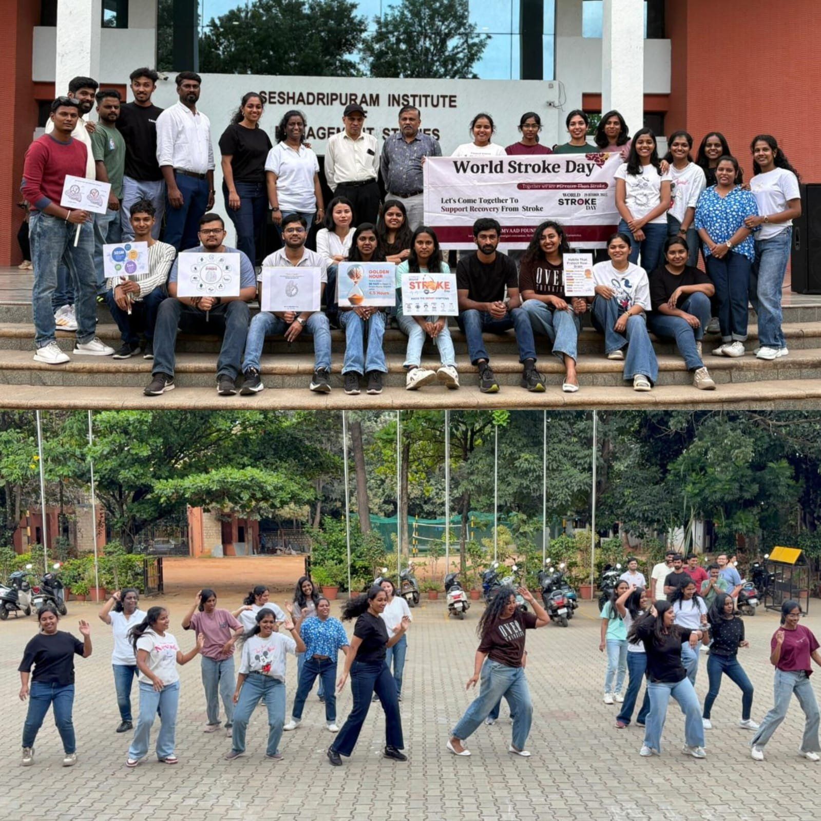 Samvaad Institute celebrated World Stroke Day with a vibrant flash mob at Sheshadripuram D…