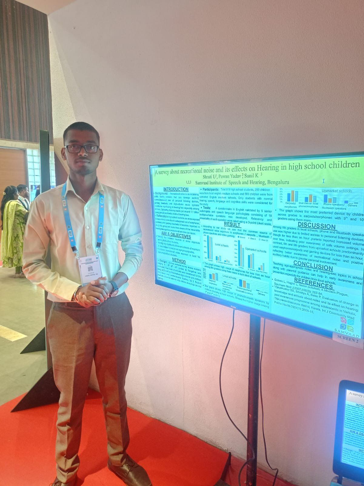 Samvaad Institute staff and students presented poster presentation at ISHACON the topic wa…