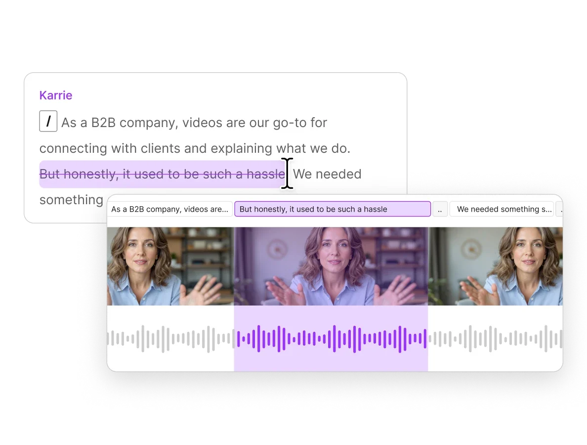 Shape your story with text-based editing