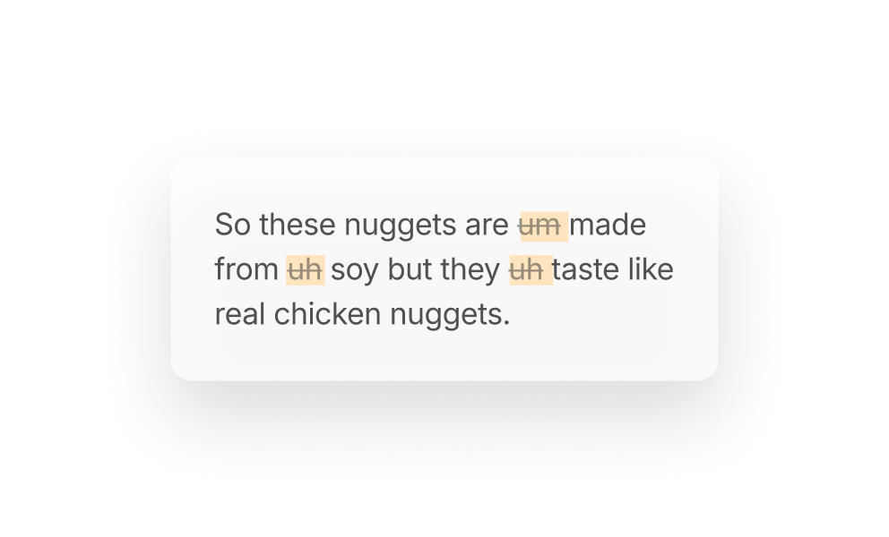 Remove Filler Words