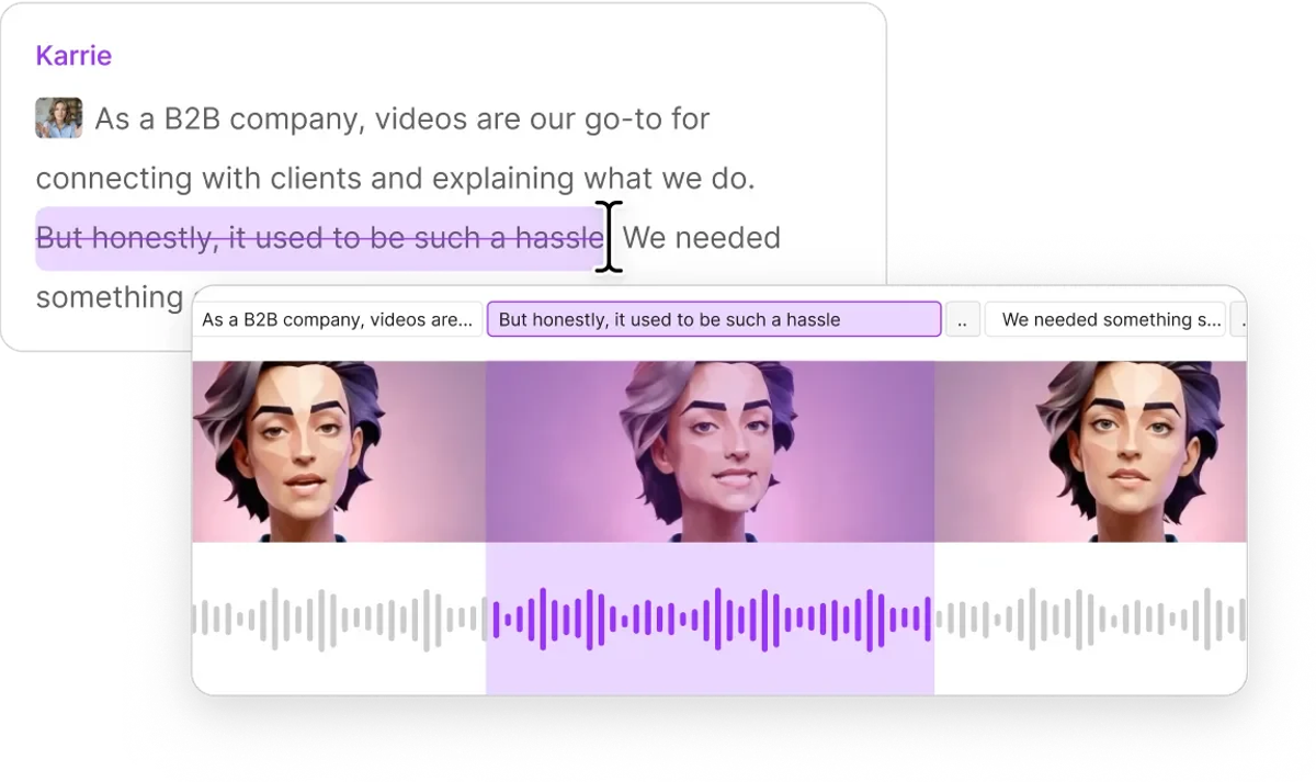 Quick text-based editing
