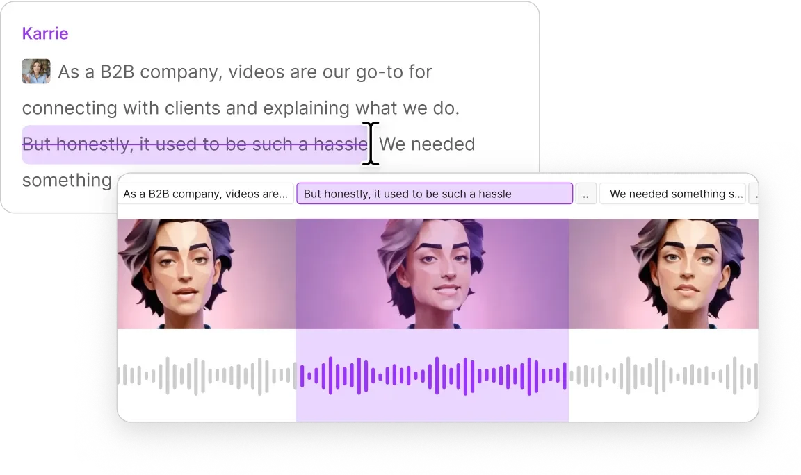 Quick text-based editing