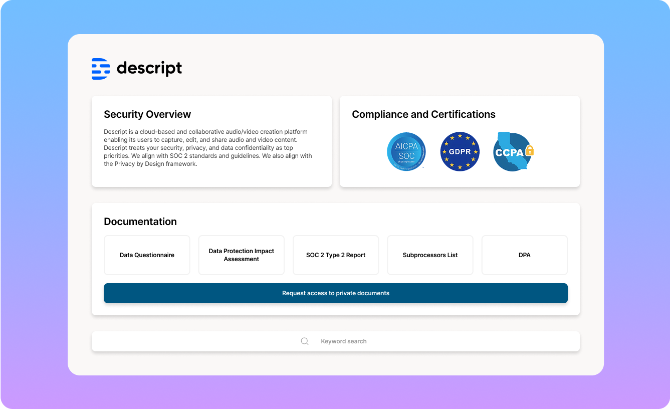 View our trust report