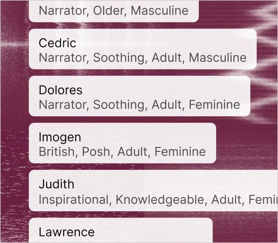 Generate a voiceover from the text