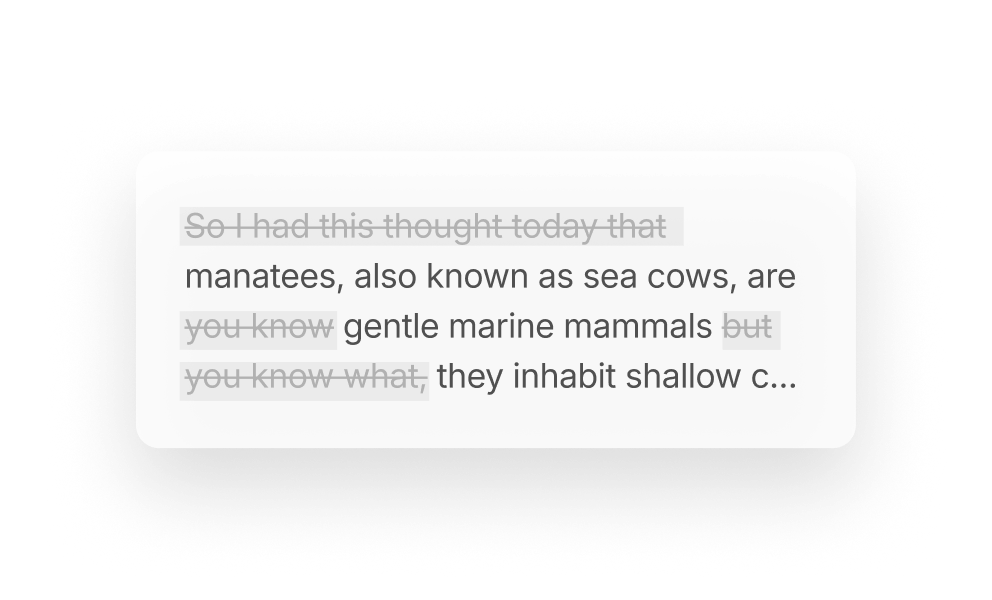 Remove Filler Words