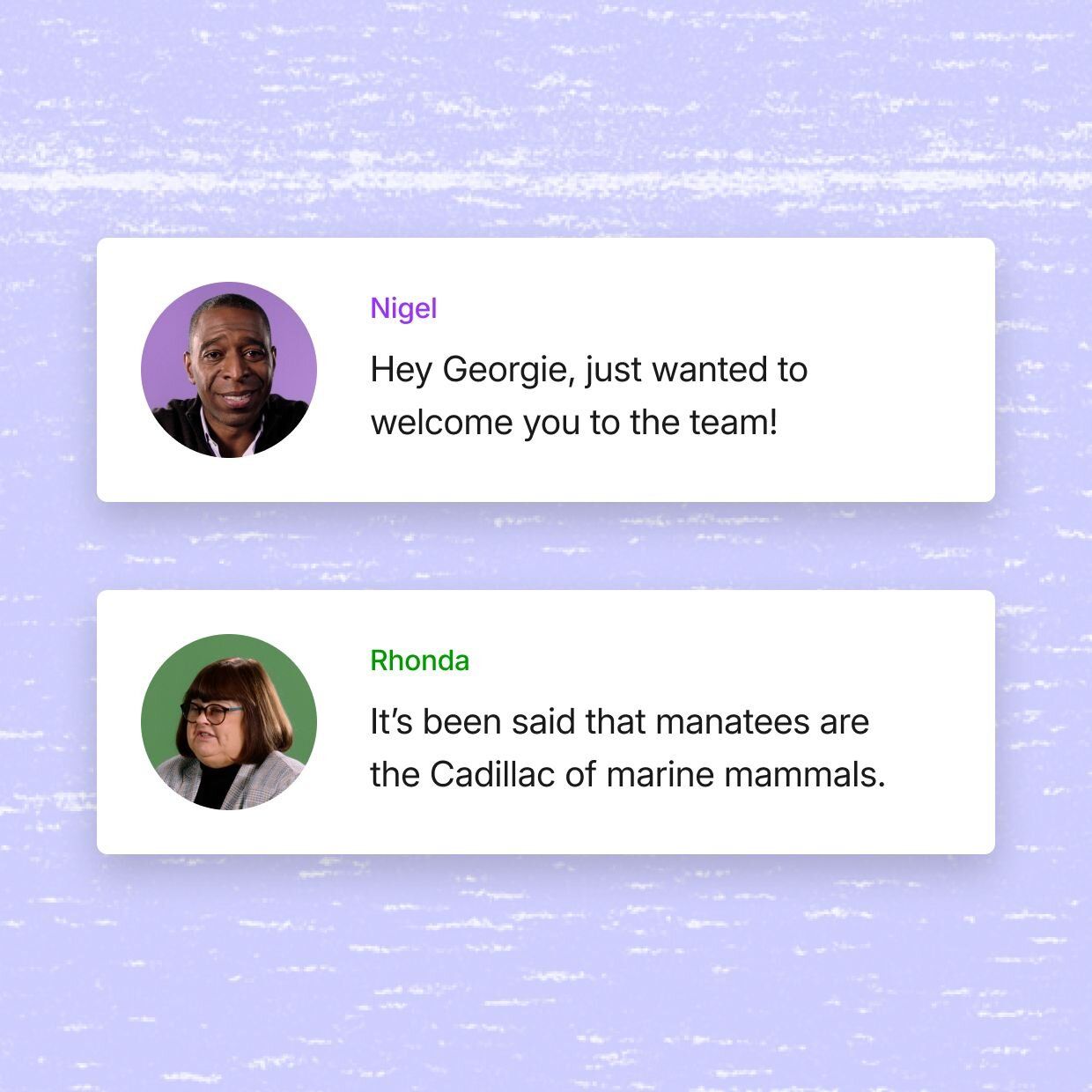 Text to speech voices with life-like pacing, pauses and personalities