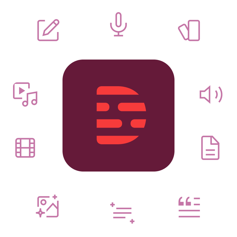 Descript is a collaborative editor that works like a doc.