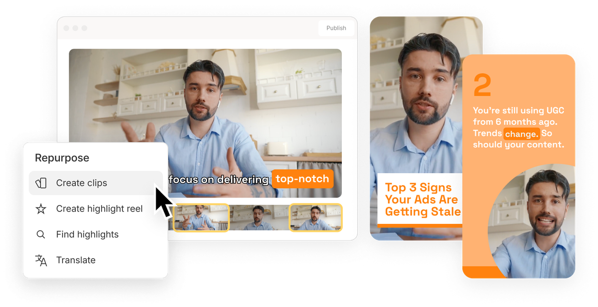 Generate clips for microlearning