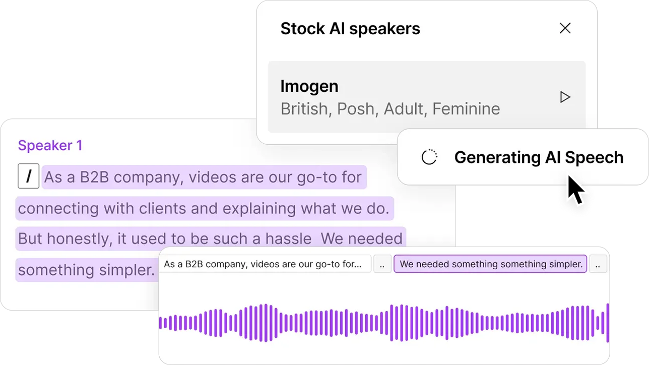 Realistic text-to-speech. Just start typing.