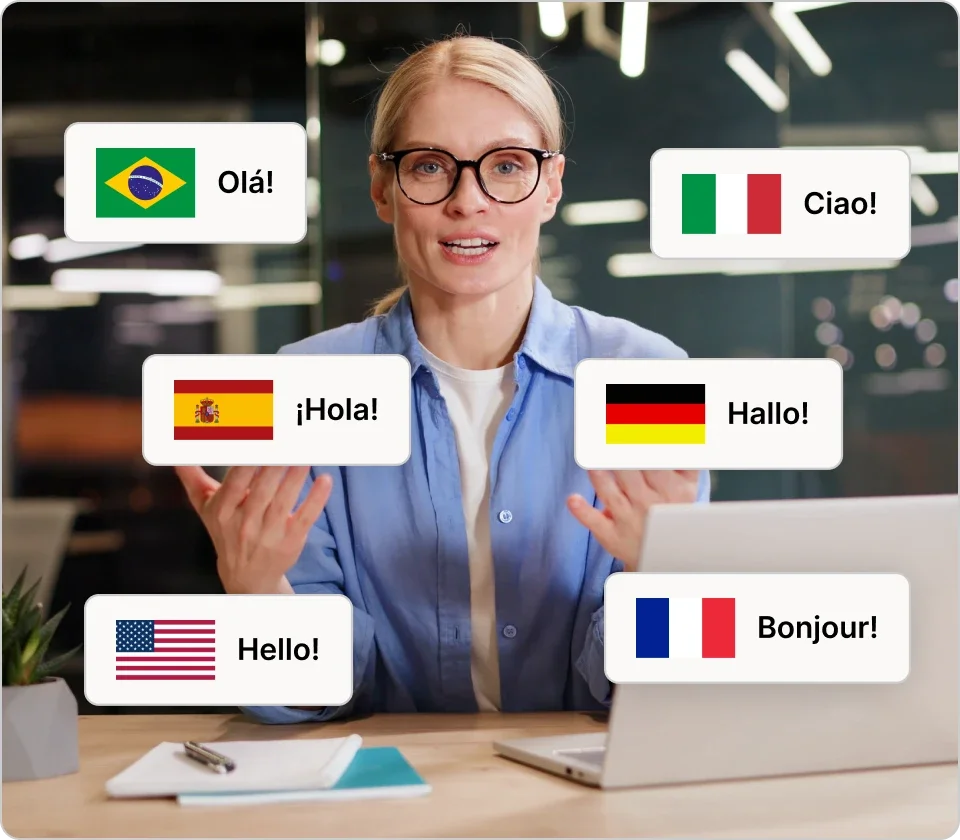 Translate in 20+ languages