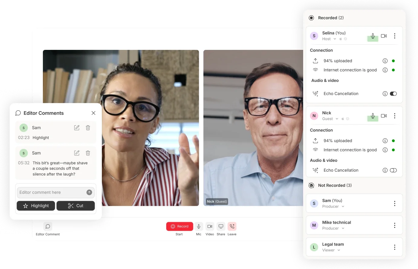 Start strong: crystal-clear recording
