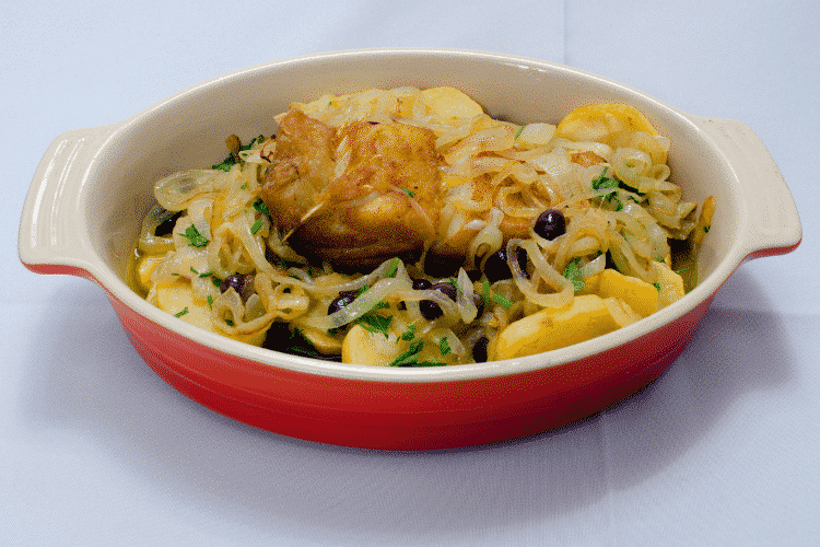 Codfish is the most typical food from Lisbon Portugal