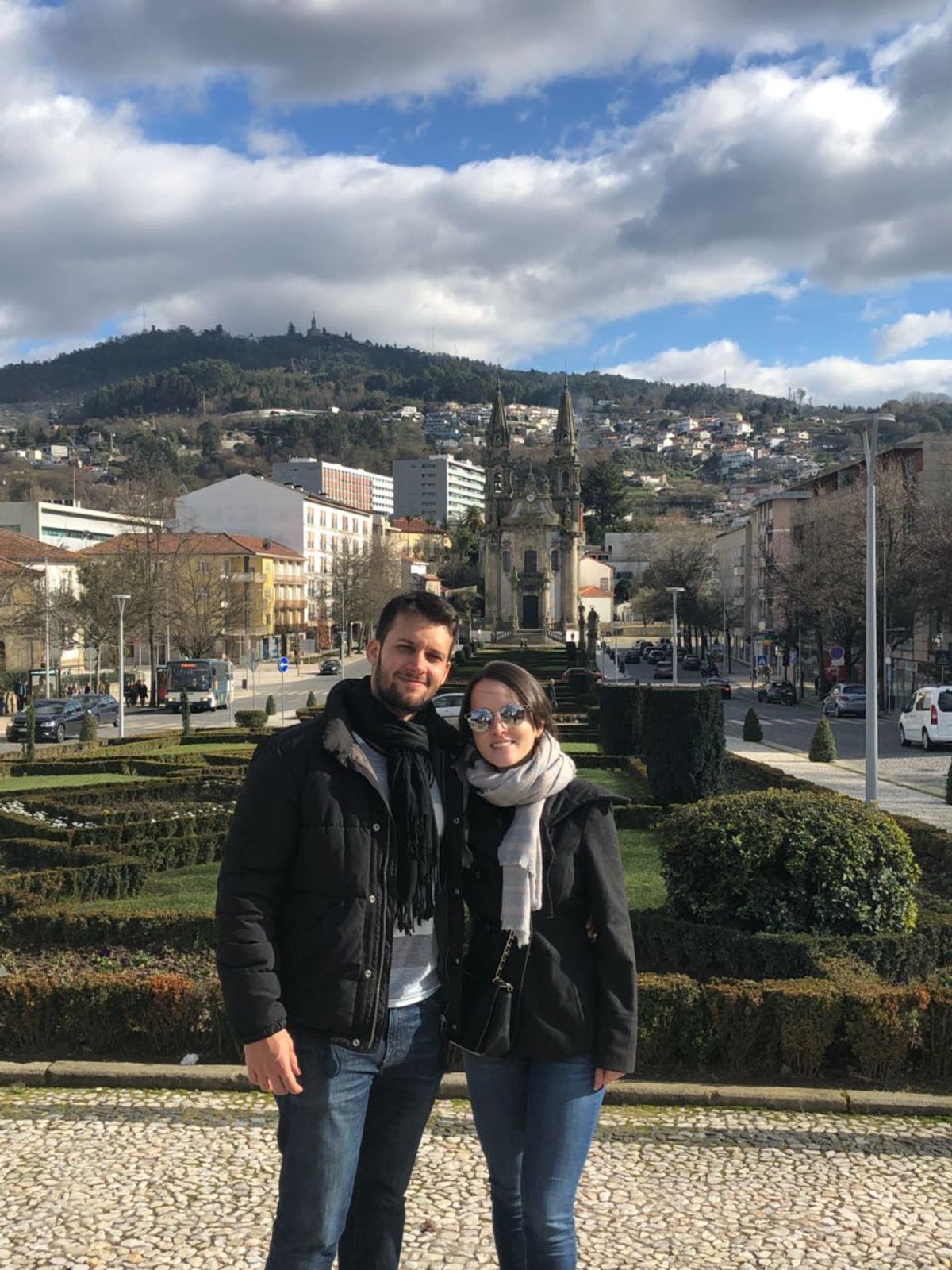 Victor and Laila in the historic centre of Guimarães, the birthplace of Portugal (2018)