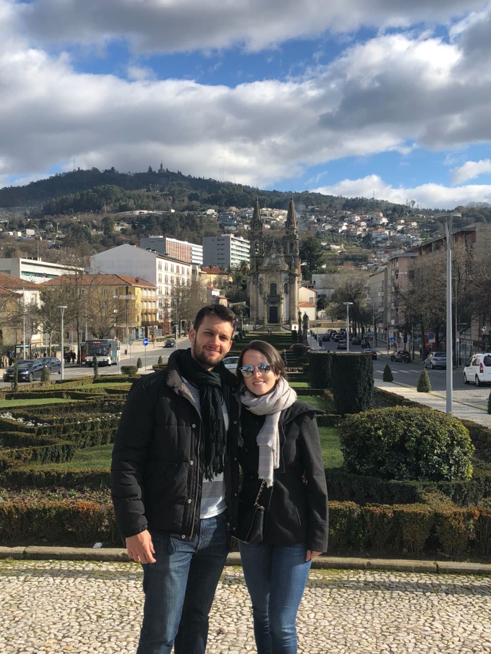 Victor and Laila in the historic centre of Guimarães, the birthplace of Portugal (2018)