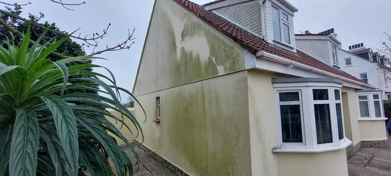 Local house render wall before