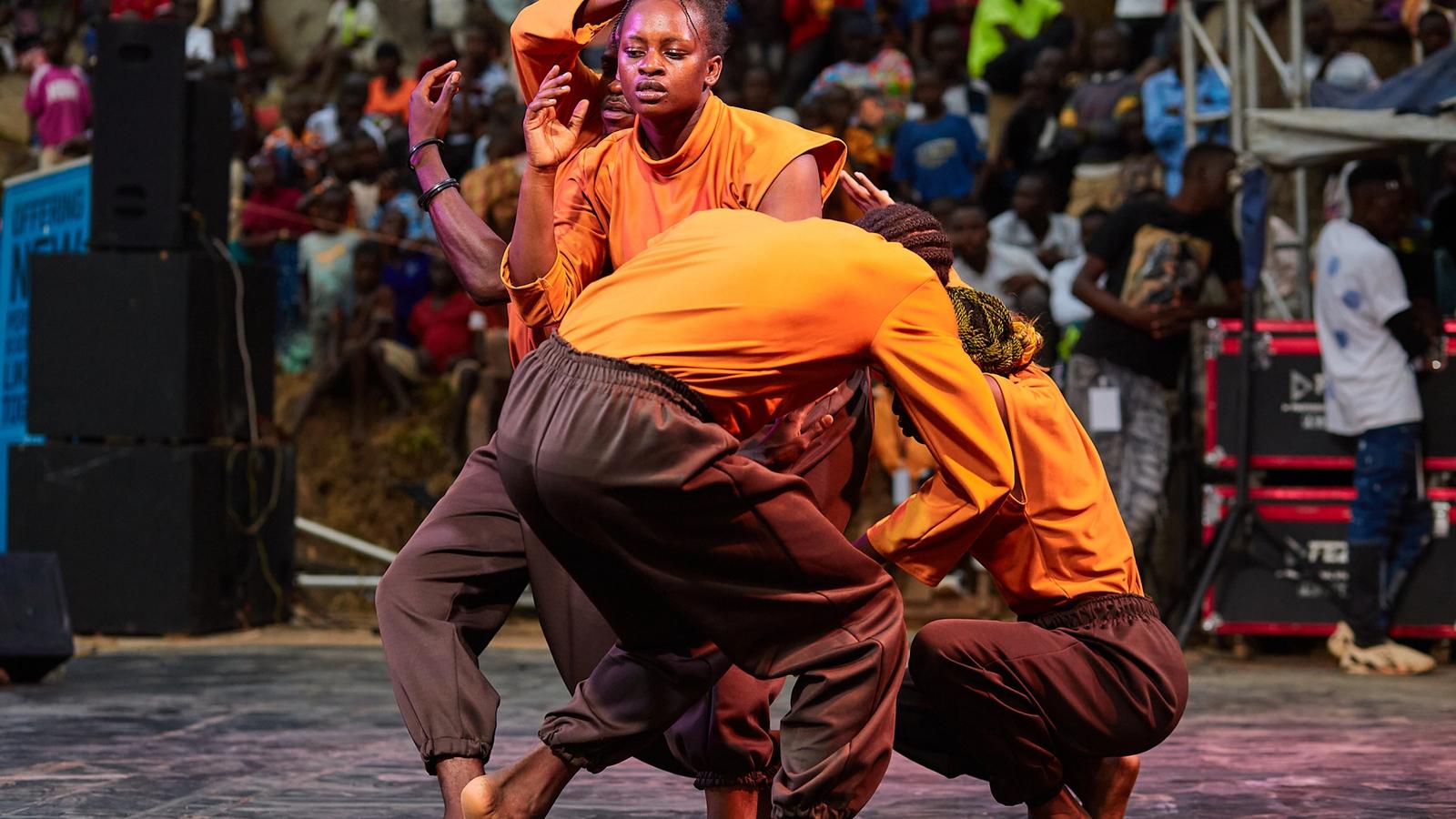Performers at the Batalo Dance Festival in Uganda