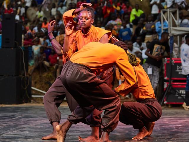 Performers at the Batalo Dance Festival in Uganda