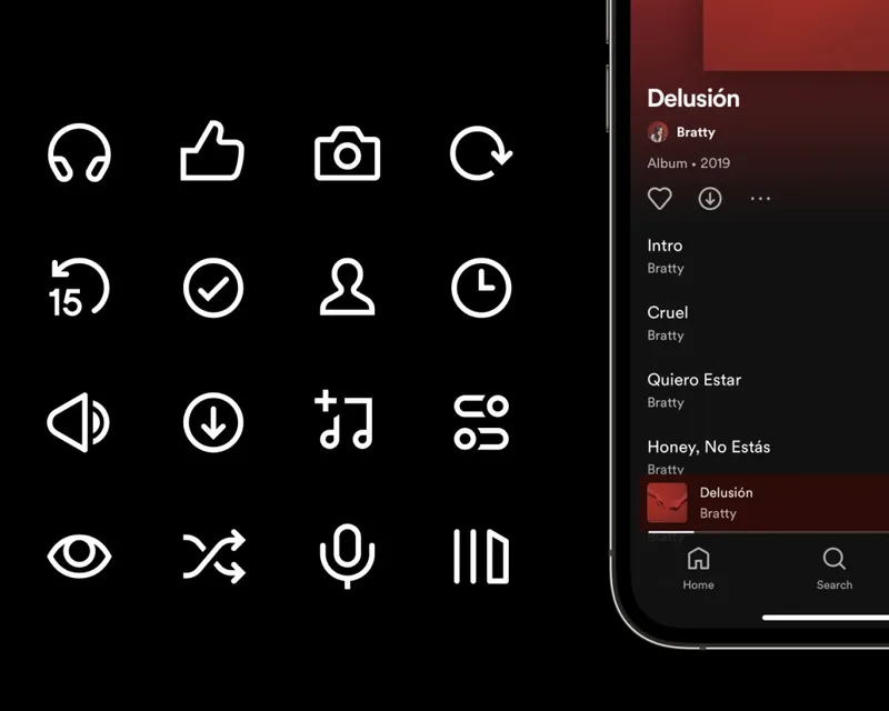 Screenshot of Spotify Icon System