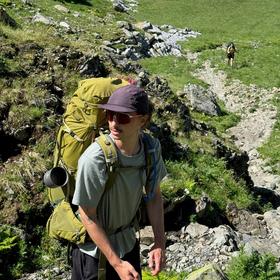Simon am Wandern