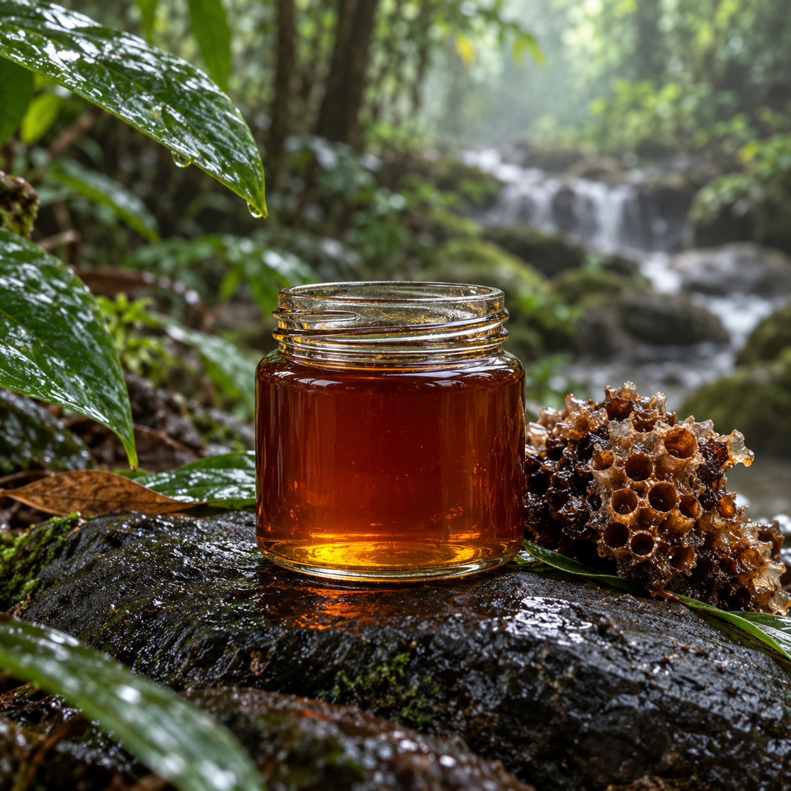 Stingless bee honey sourced through selected producers in northern Kerala.