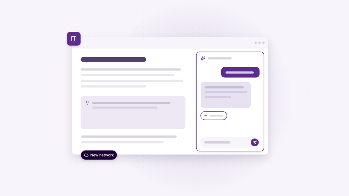 Illustration: AI help right beside your ideas, and Bluesky