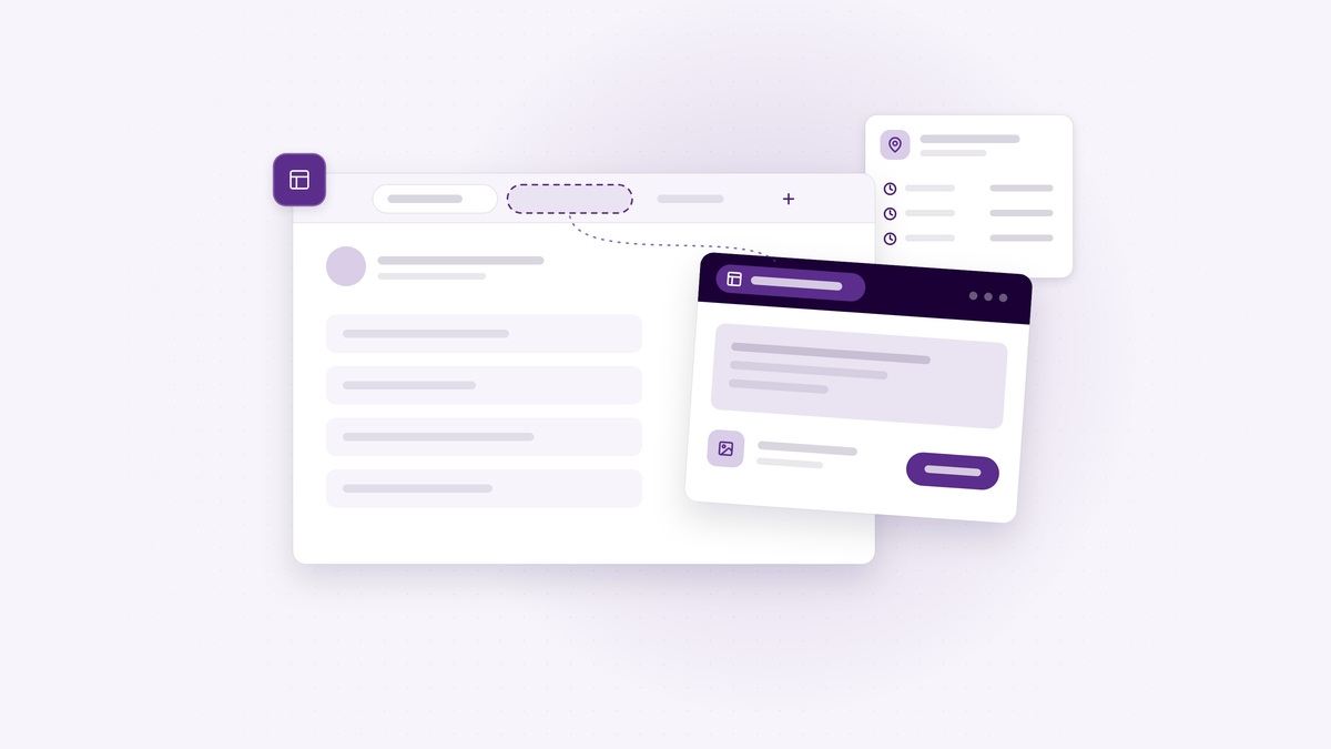 Illustration: Tabs in the desktop app, and your Google Business listing in Brand Center