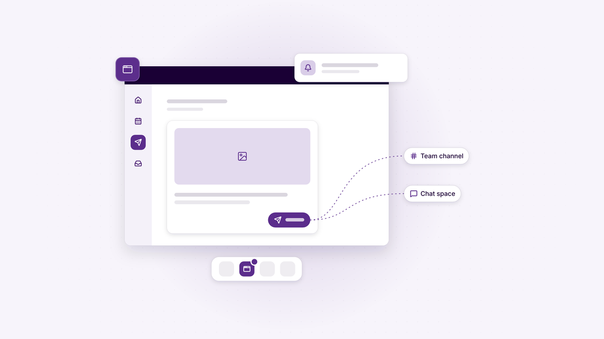 Illustration: Post to Slack and Google Chat, and a desktop app that feels at home