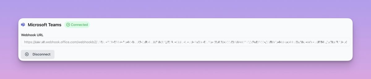 Microsoft Teams Notification Integration