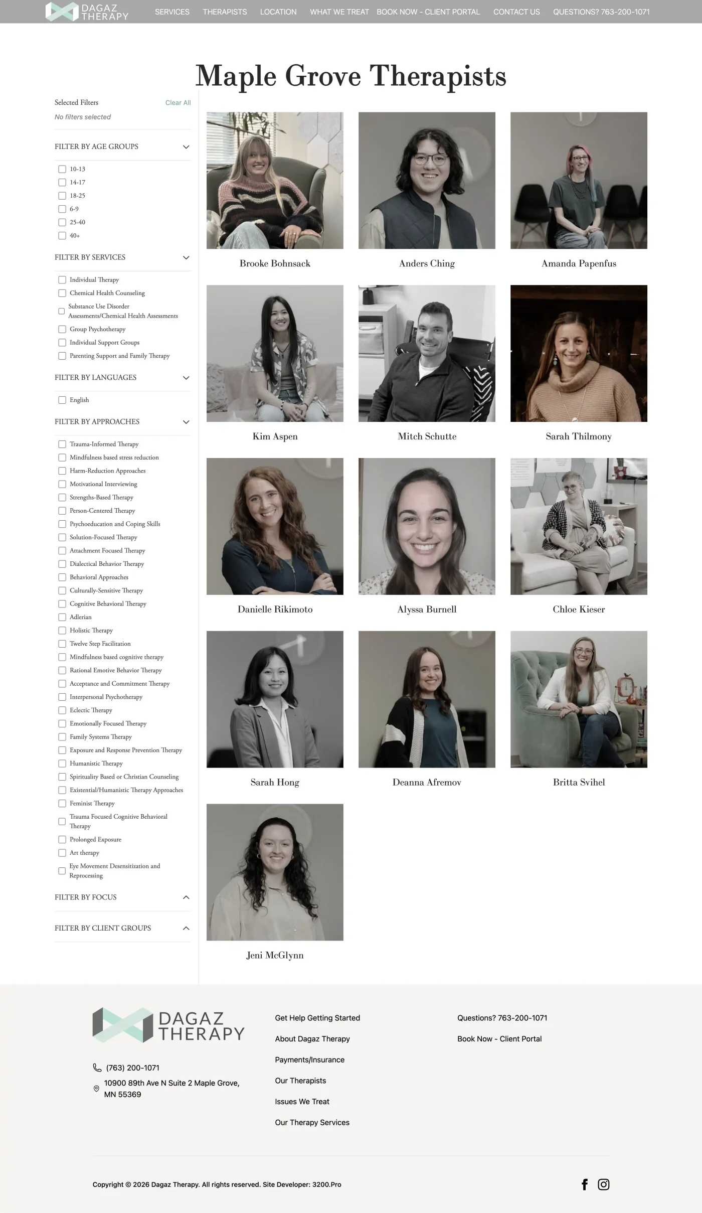 therapist practice website design and development minnesota