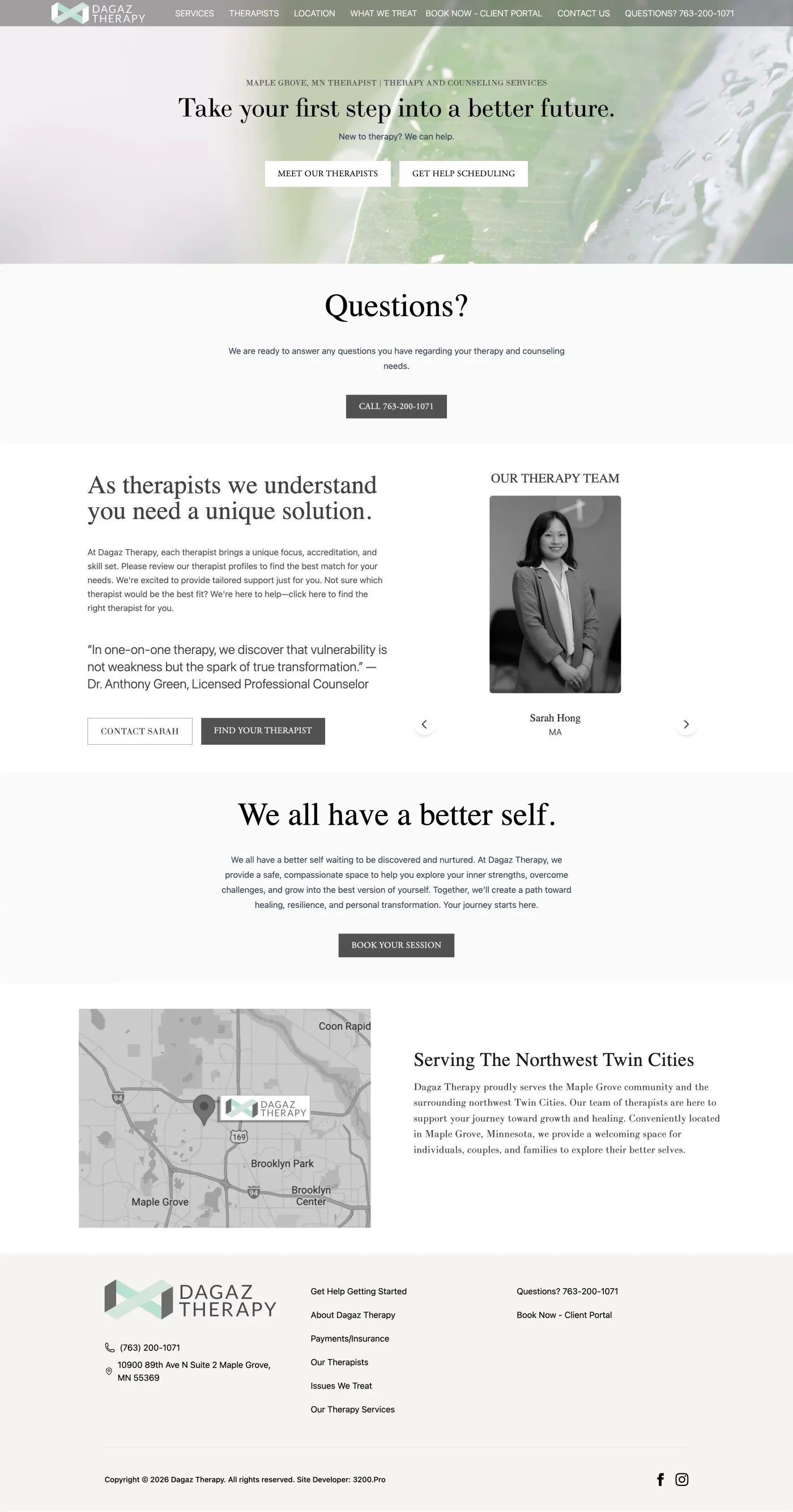 Therapy website design and development minnesota