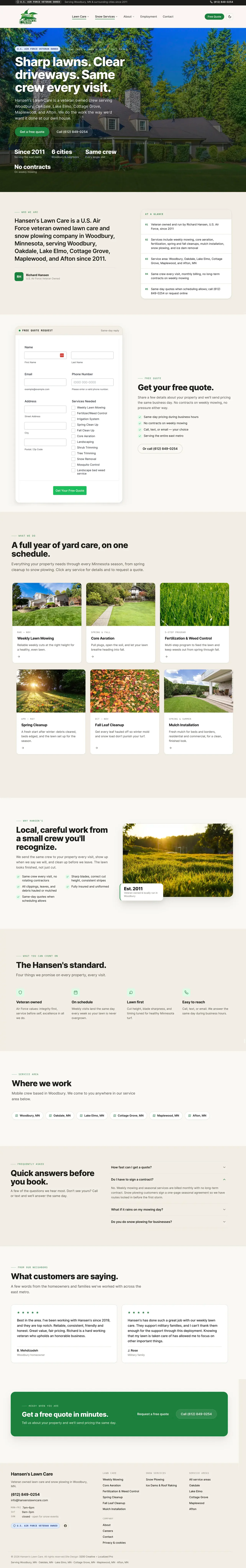 Lawn Care Website developer