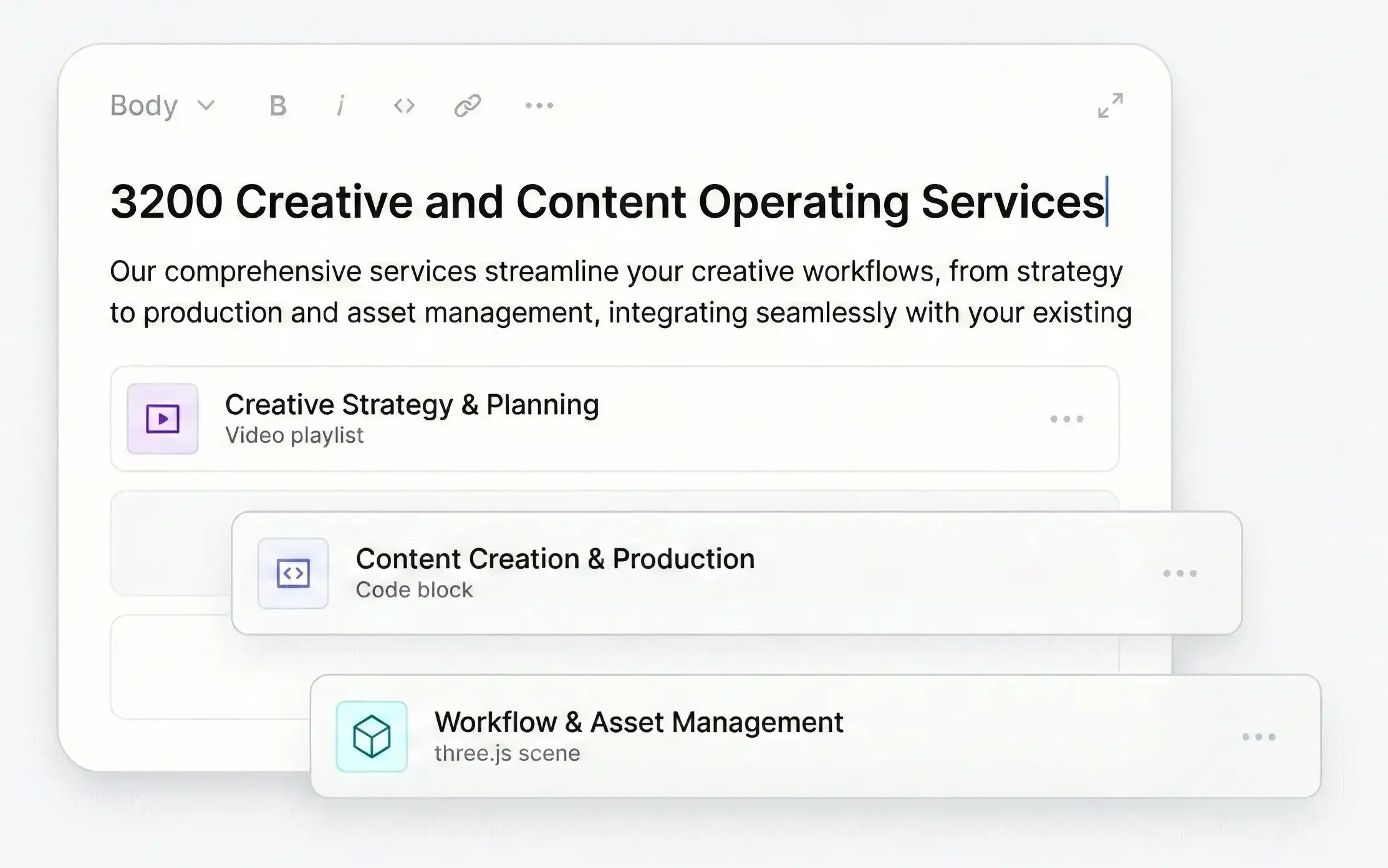 COS Content Operating Services