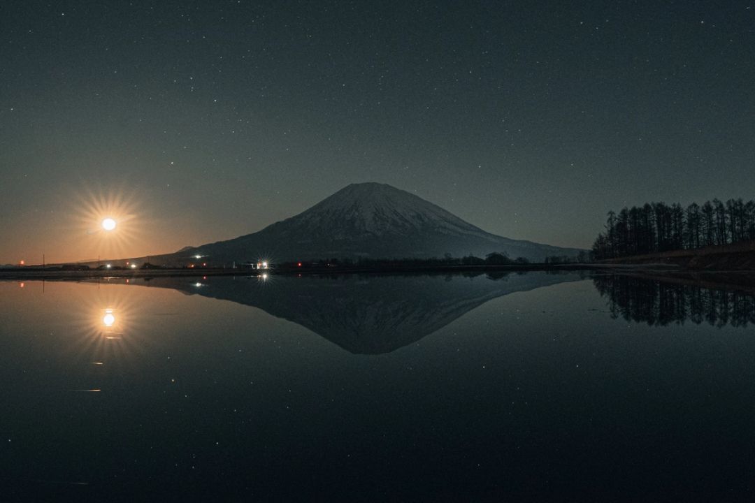 Lantern Light and Moon