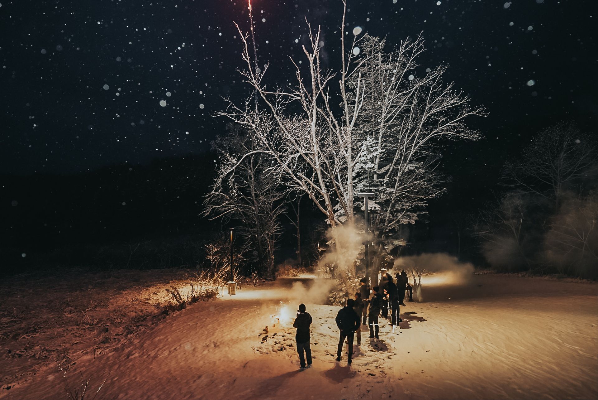 Sparks Over Snow