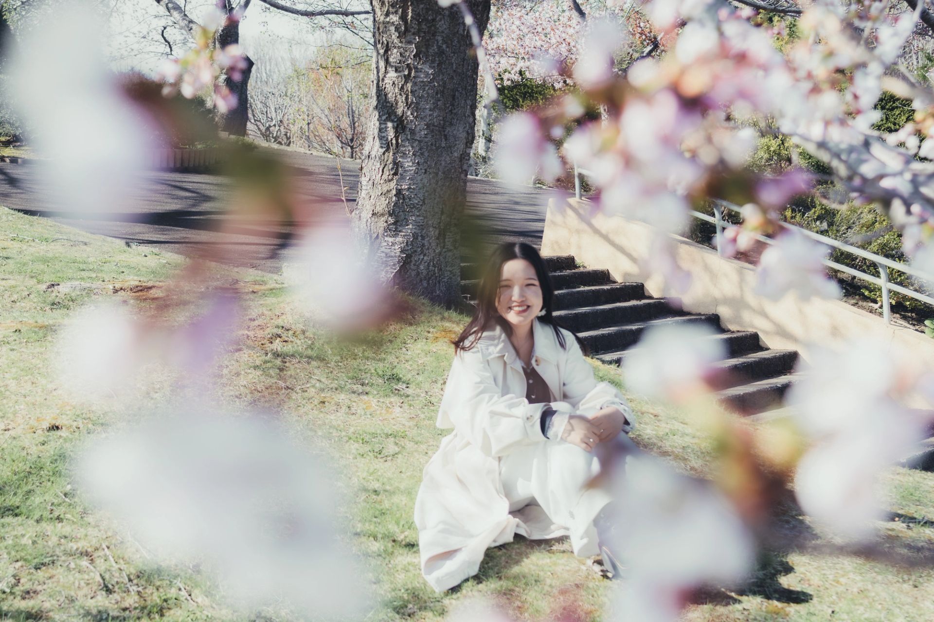 Laughing Among Blossoms