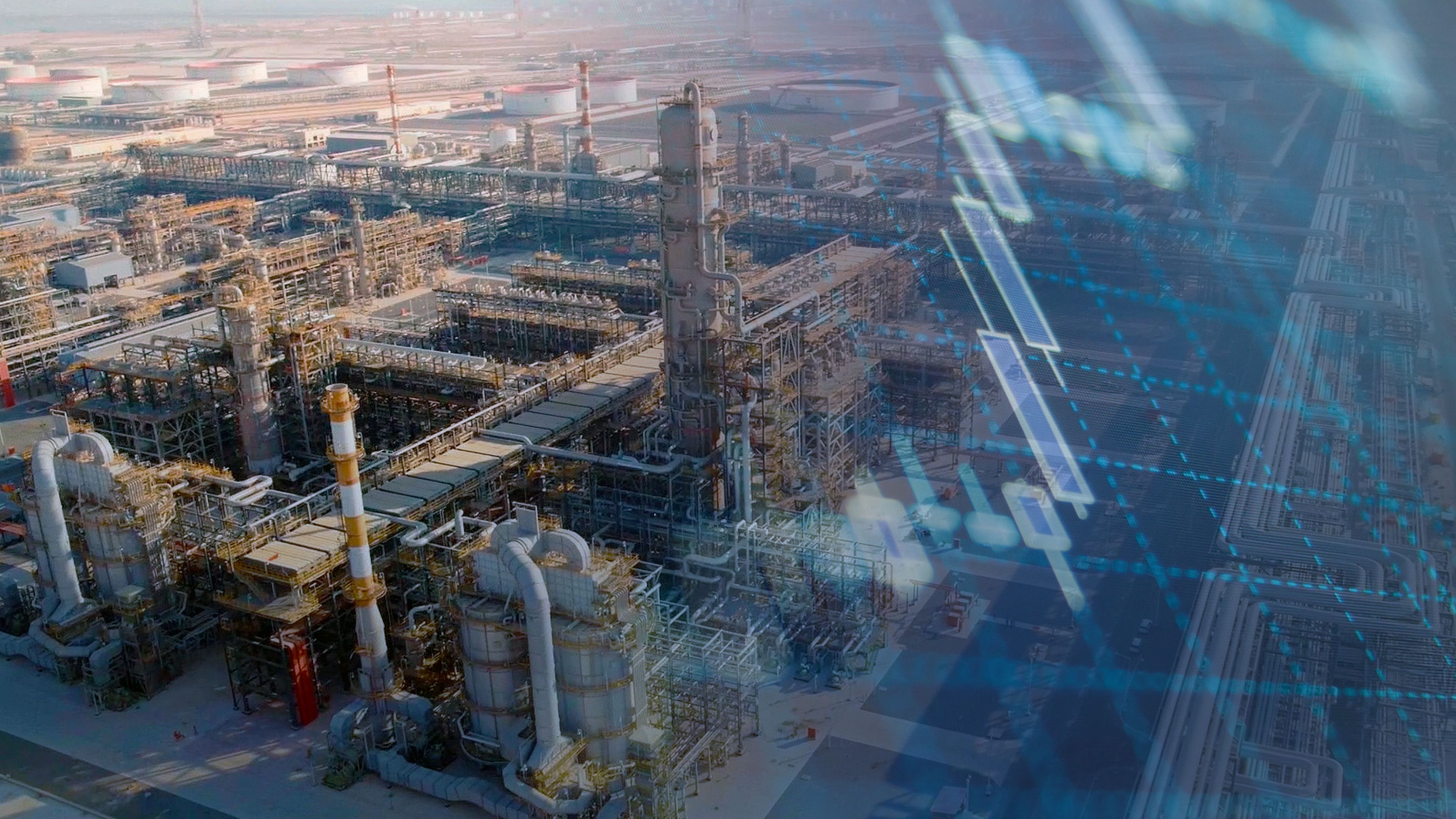 Digital overlay on petrochemical plant