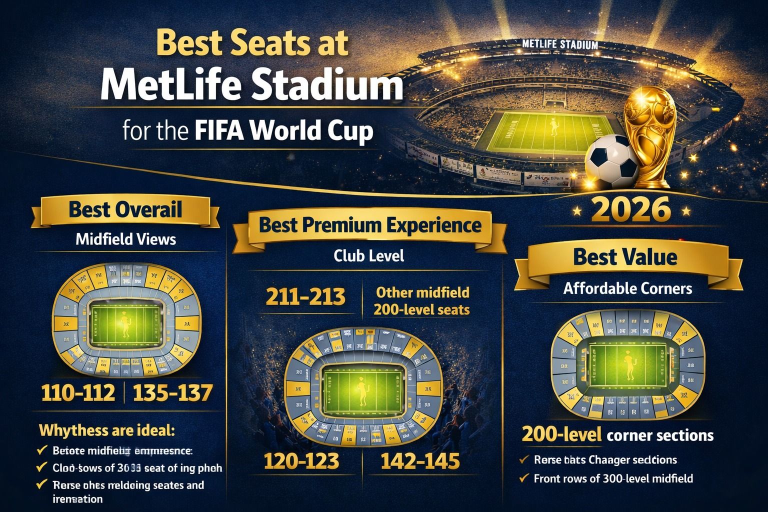 Best Seats at MetLife Stadium for the 2026 World Cup
