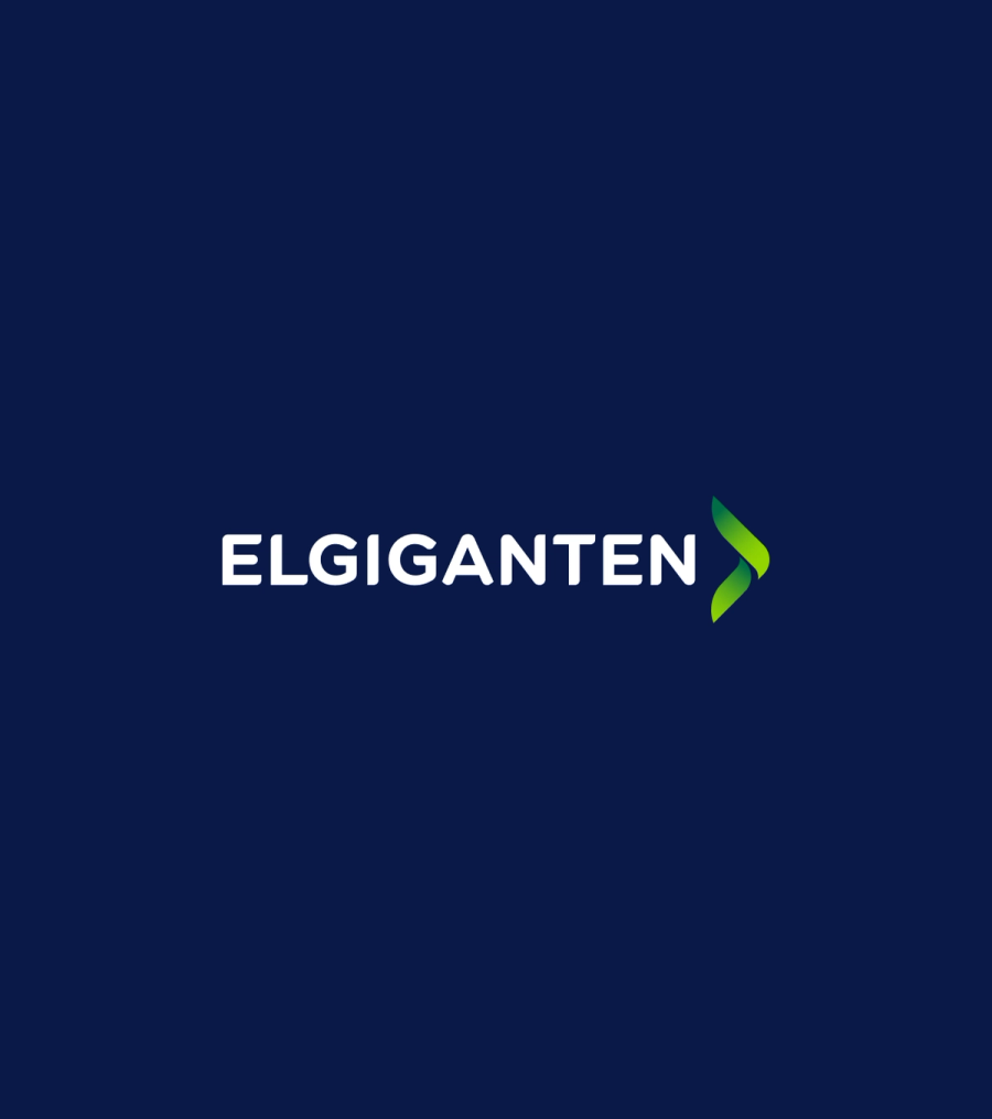 Elgiganten Megastore med stor skylt på fasaden