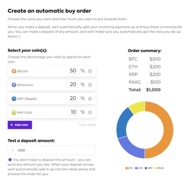 easy crypto dca