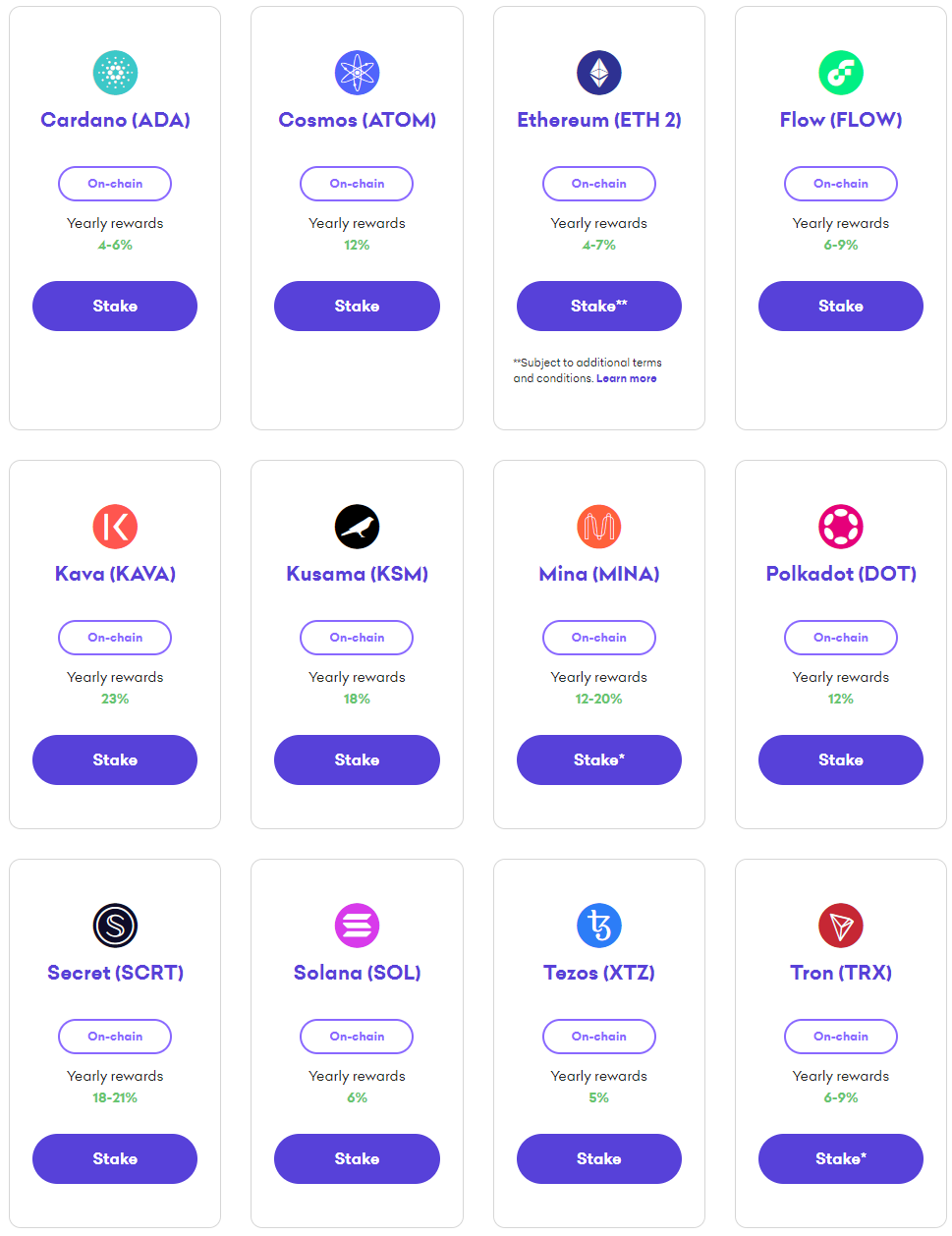 kraken australia staking