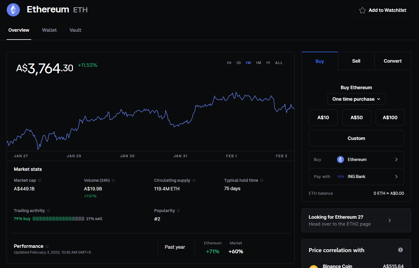 coinbase interface