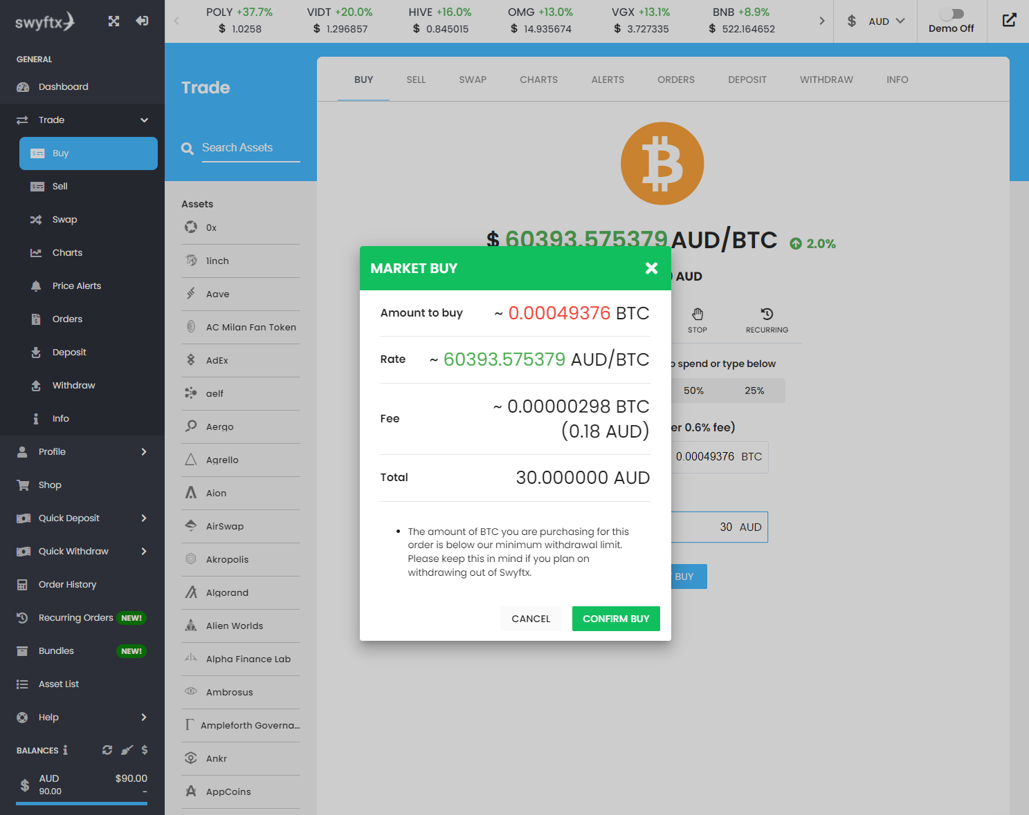 swyftx buy btc confirm