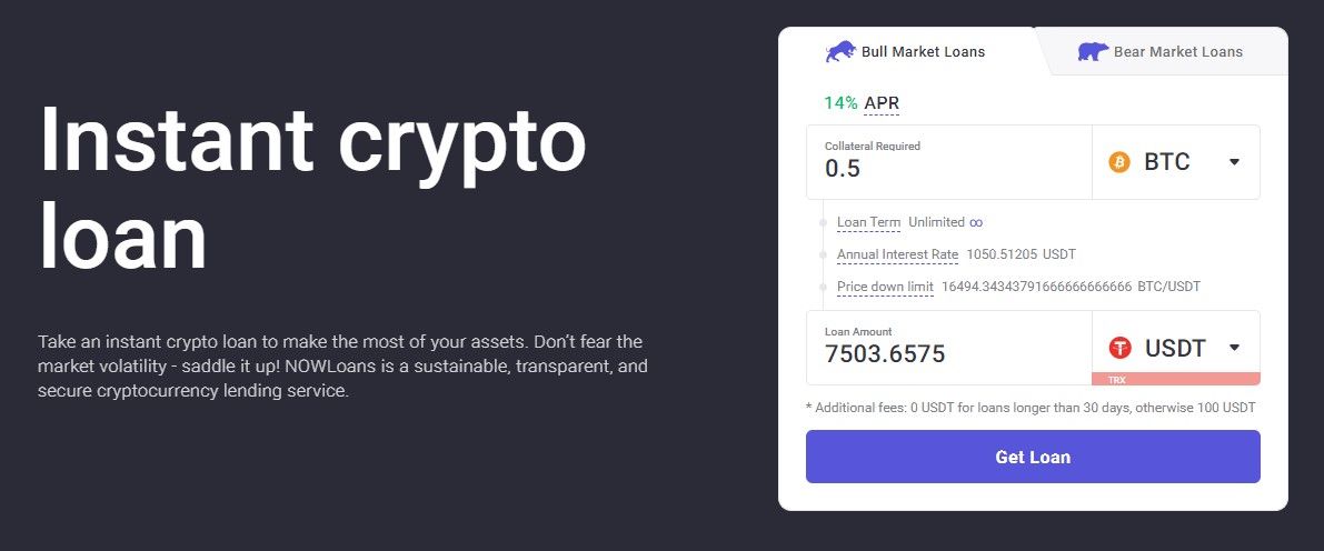 changenow crypto loan